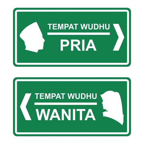 Promo Rambu Sign Plang Petunjuk Arah Tempat Wudhu Cm X Cm Akrilik