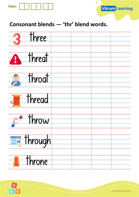 Download Consonant Blends Scr Shr Spl Spr Str Thr Worksheets For