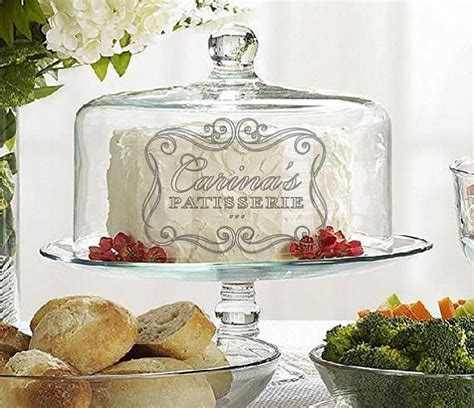 Personalized Cake Stand With Dome Cake Stand T For Baker