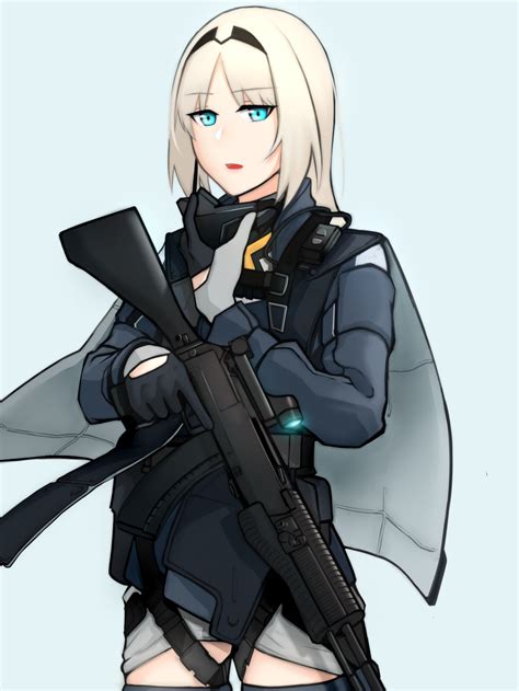 Safebooru 1girl Absurdres An 94 An 94 Girls Frontline Assault Rifle