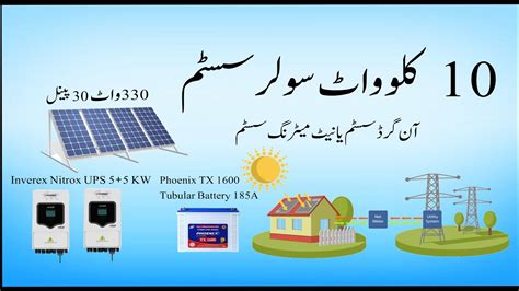 10 Kw Solar System Net Metering System Electricity Supply To Wapda Grid Youtube