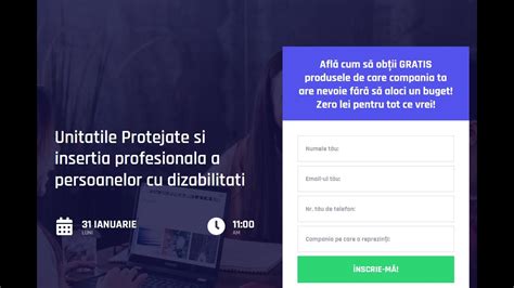 WEBINAR Unitatile Protejate Si Insertia Profesionala A Persoanelor Cu