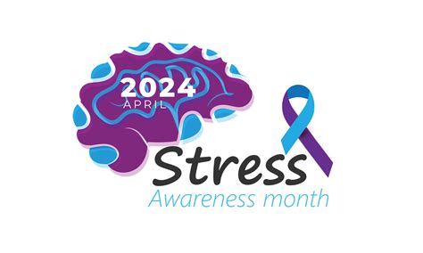 National Stress Awareness Month Background Banner Card Poster