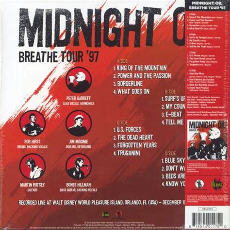 Midnight Oil Breathe Tour 97 Red And White Vinyl Sealed Uk 2 Lp