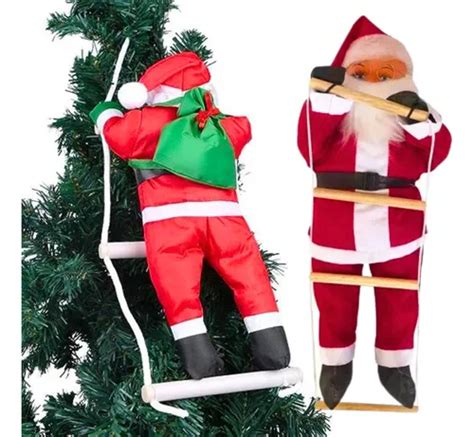 Kit Boneco Papai Noel Grande Subindo Escada Enfeite Natal Mercadolivre