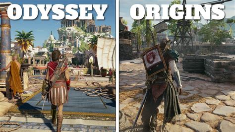 Odyssey Vs Origins Graphics And Gamplay Side By Side Comparison Assassins Creed Youtube