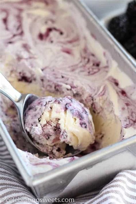 No Churn Blackberry Ice Cream