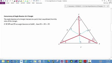 Use Angle Bisectors Of Triangles Youtube