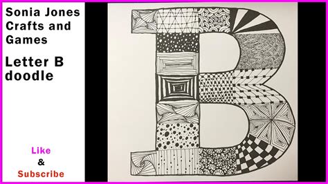 Letter B Doodle Art Youtube