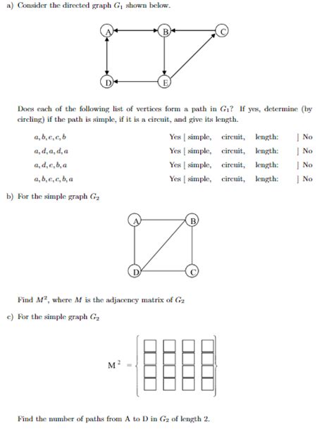 Solved A Consider The Directed Graph G Shown Below Does Chegg