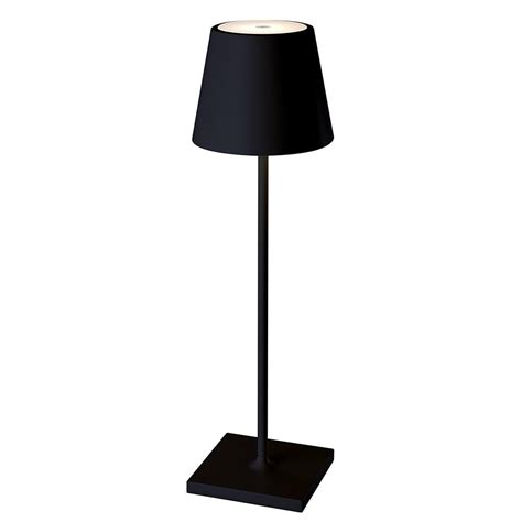 Lampe De Table Sans Fil Led Kelly Black Noir M Tal H Cm Lumisky Kelly