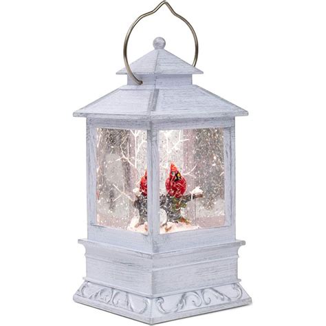 Roman Led Swirl Cardinal In Tree Grey Lantern Grey Lanterns Globe