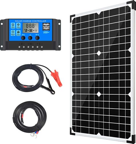 Eco Worthy 25 Watts 12v Off Grid Solar Panel Sae Connector Kit Waterproof 25w