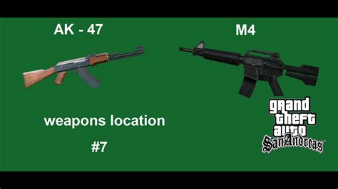 Gta San Andreas Weapons Location 7 Assault Rifles Youtube