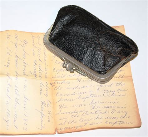 1900s Mens Folding Leather Coin Purse Owned By By Ablast2thepast