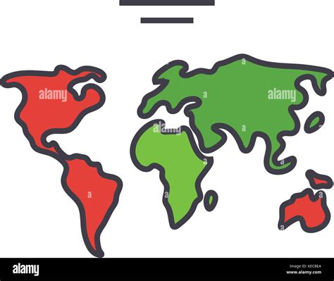 Mapa Del Mundo Continentes Globe Concepto Imagen Vector De Stock Alamy