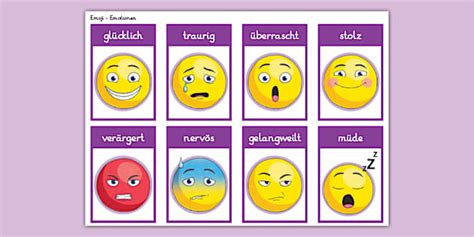 😊 Emoji Emotionen Wort Und Bildkarten Teacher Made