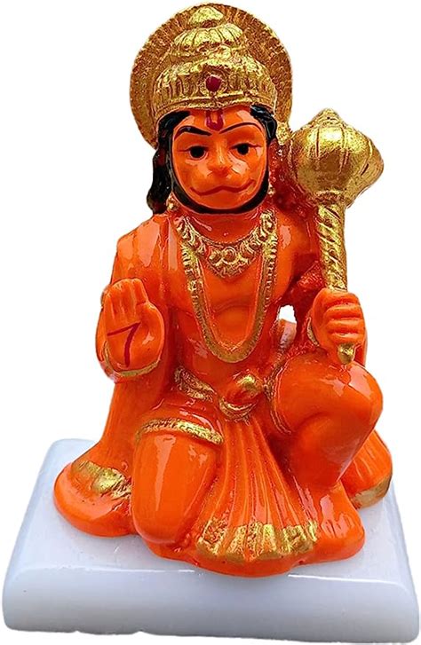 Hanuman Ji Ki Murti In Blessing Posture With Gada Sitting Lord Balaji