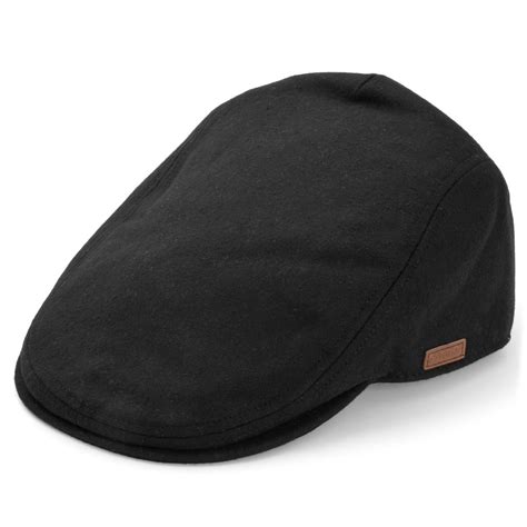 Black Wool & Polyester Flat Cap | Free shipping over $75 | Major Wear