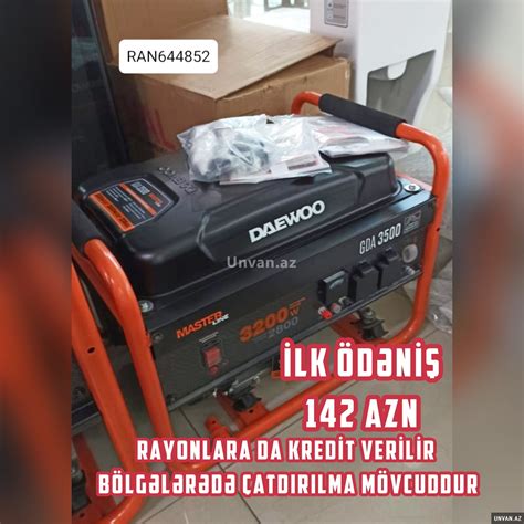 Generator Benzinli Daewoo Gda 3500 Satılır Bakida Unvanaz