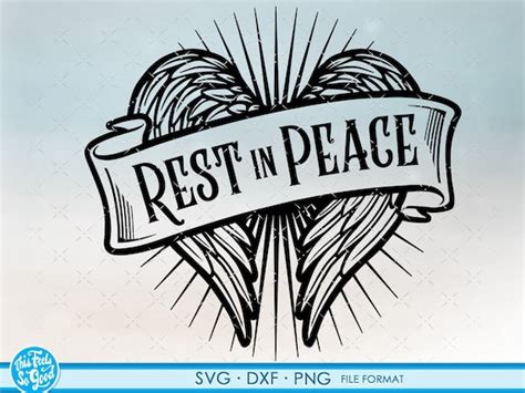 Rest In Peace Svg Rip Svg Angel Wings Svg Wings Angel Svg Etsy