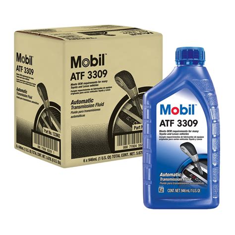 Mobil 3309 Automatic Transmission Fluid 1 Quart Case Of 6