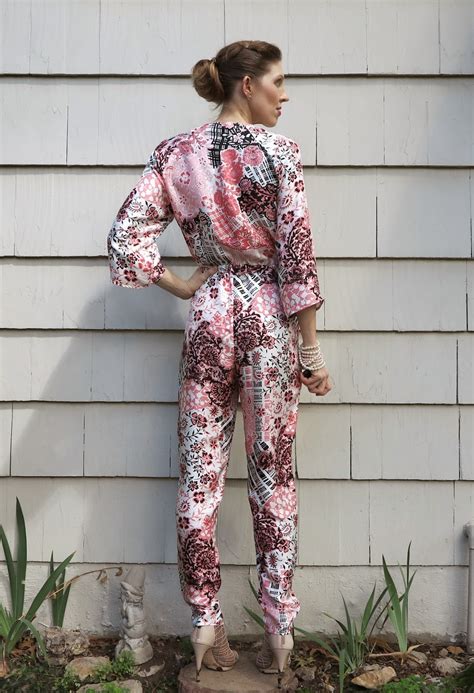 Lily Sage And Co Silk Jumpsuit A Vintage Pattern Mash Up