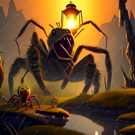 Premium AI Image | Brave hero lights way with a lantern stands in front