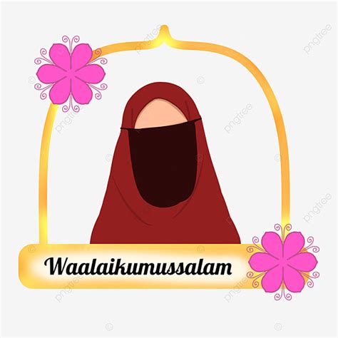 Veil Clipart Vector Muslim Cartoon Veiled With Greeting Text