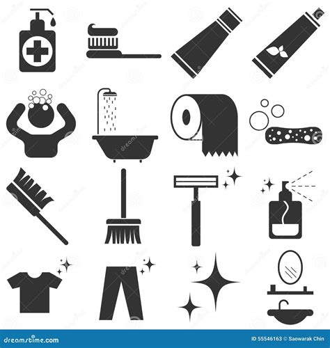 Personal Hygiene Icon Set Stock Vector Illustration Of Clean 55546163