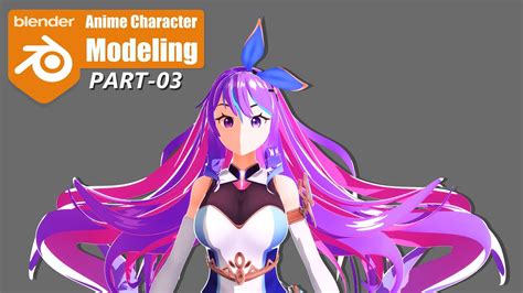 Blender Anime Character Modeling Part 3 3 Shion Mgr Youtube