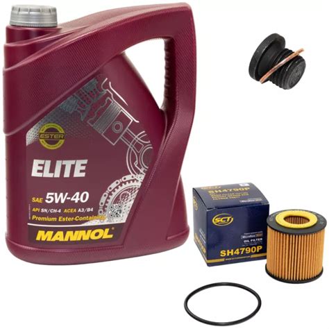 L Huile De Moteur Kit Litre Filtre Huile Bouchon Vidange Pour