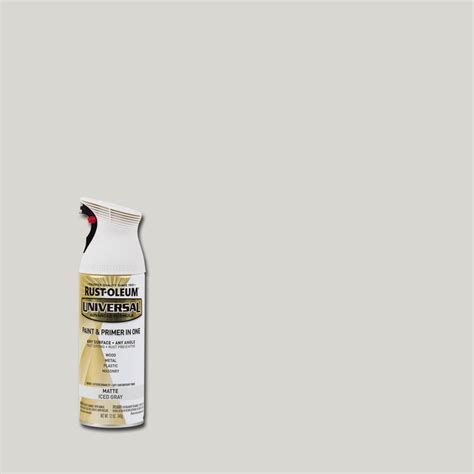 Rust-Oleum Universal 12 oz. All Surface Matte Iced Gray Spray Paint and ...