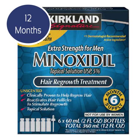 Kirkland Signature 5 Minoxidil Extra Strength 6 Month