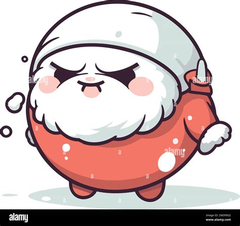 Crying Santa Claus Cartoon Mascot Character Vector Illustration Stock