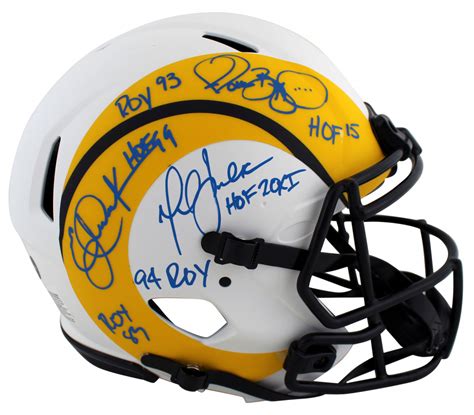 Jerome Bettis Eric Dickerson Marshall Faulk Signed Rams Full Size