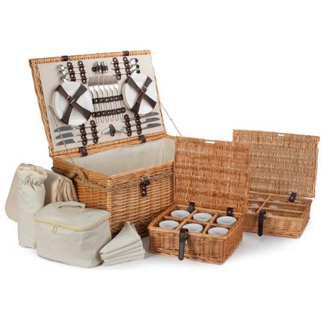 Luxe Person Rope Handled Picnic Hamper Delivered Uk Logs Direct