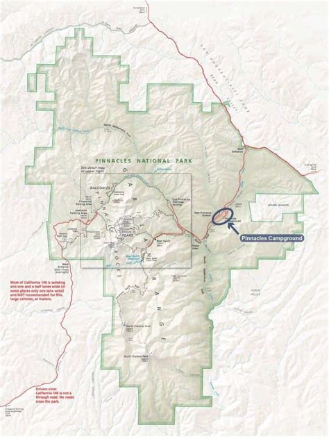 Pinnacles National Park Map