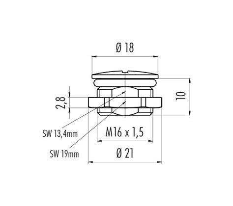 08 3129 000 000 Binder Ip67 Alternatively With Surface As Anti Twist Protection End