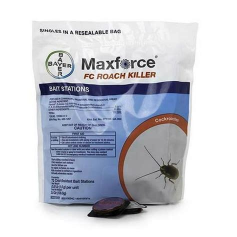 Maxforce FC Roach Killer Bait Stations - Kills German & Brown-Banded Cockroaches - 72 Stations ...