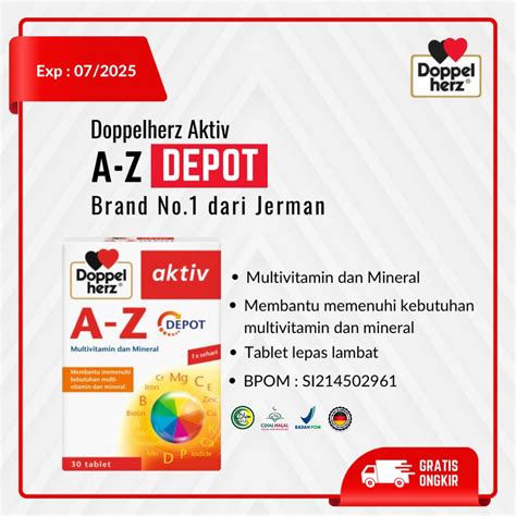 Jual Doppelherz Aktiv Multivitamin A Z Depot Shopee Indonesia