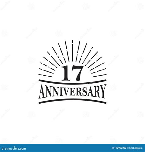 Th Year Celebrating Anniversary Emblem Logo Design Stock Illustration