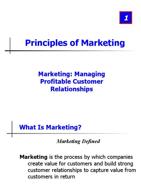 Principles Of Marketing Marketing Managing Profitable Customer Relationships Pdf Customer