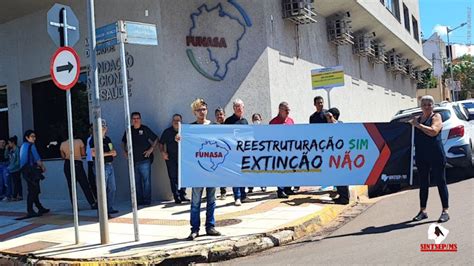 Trabalhadores Da Funasa Protestam Contra A Extin O Do Rg O Sintsep Ms