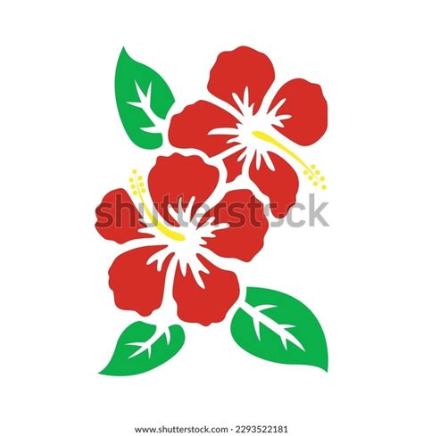 Hibiscus Flower Vector Illustration Vector Graphics Stock Vector Royalty Free 2293522181