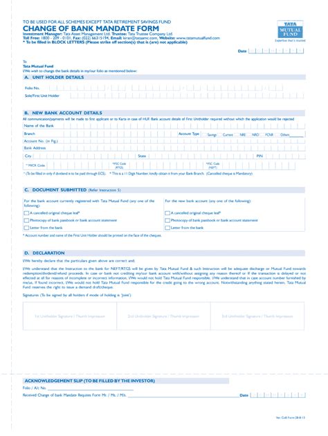 Tata Mutual Fund Form Fill Online Printable Fillable Blank Pdffiller