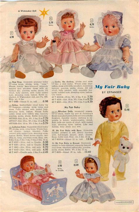 1960 Wards Vintage Dolls Vintage Christmas Toys Old Dolls