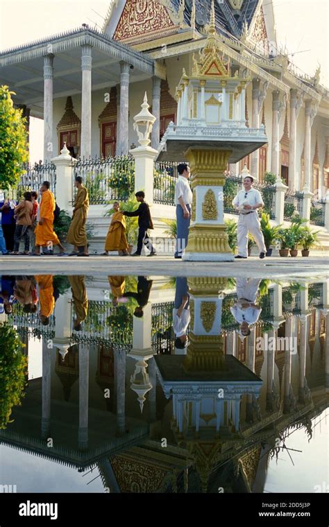 the architecture of the Royal Palace in the city of Phnom Penh of ...