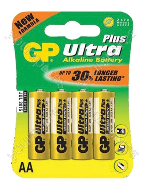 Gp Ultra Plus Alkaline Batteries Aa X Packs Of Expiry Gp