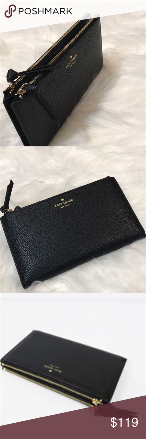 Kate Spade Double Zipper Wallet Pebble Leather Nwt Kate Spade Mulberry St Double Zipper Wallet